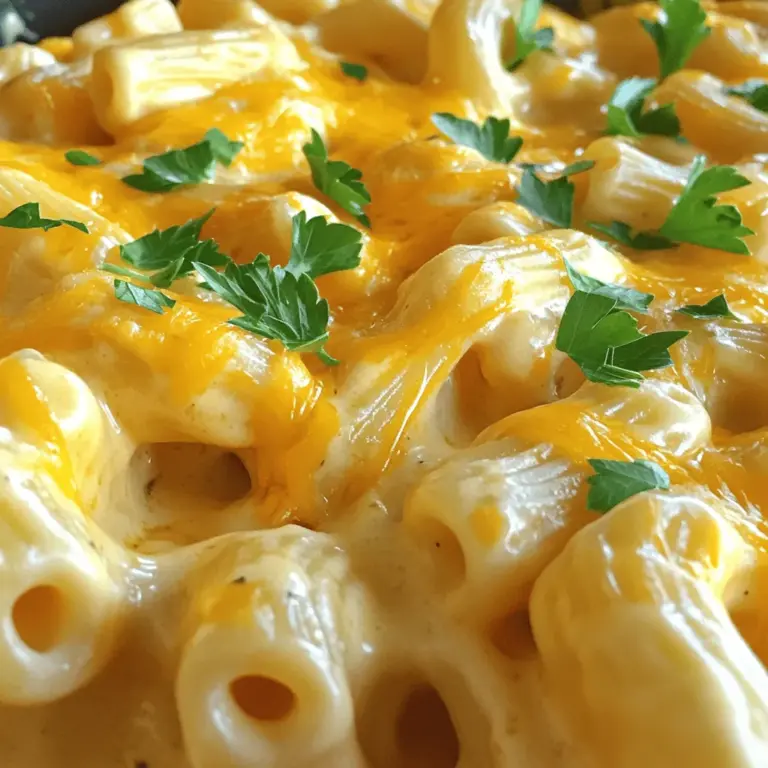 Um die perfekte Instant Pot Mac & Cheese zu machen, brauchst du einige einfache Zutaten. Du benötigst 1 Pfund Ellbogen-Makkaroni, 4 Tassen Hühner- oder Gemüsebrühe, 2 Esslöffel ungesalzene Butter, sowie Knoblauch- und Zwiebelpulver. Dazu kommt ein Teelöffel Dijon-Senf, 2 Tassen scharfen Cheddar, 1 Tasse Mozzarella und 1/2 Tasse Frischkäse. Vergiss nicht, Salz und Pfeffer nach Geschmack hinzuzufügen.