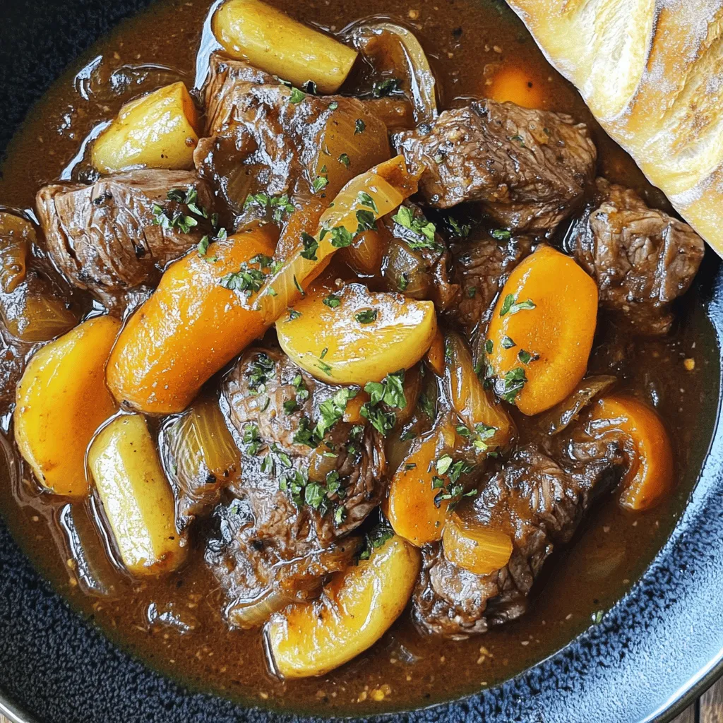 Die Hauptzutaten für das Beef Carbonnade Stew sind einfach, aber wichtig. Zuerst brauchst du 800 Gramm Rindfleisch. Fleisch von der Schulter oder dem Nacken ist am besten. Es hat genug Fett, um beim Kochen zart zu werden.