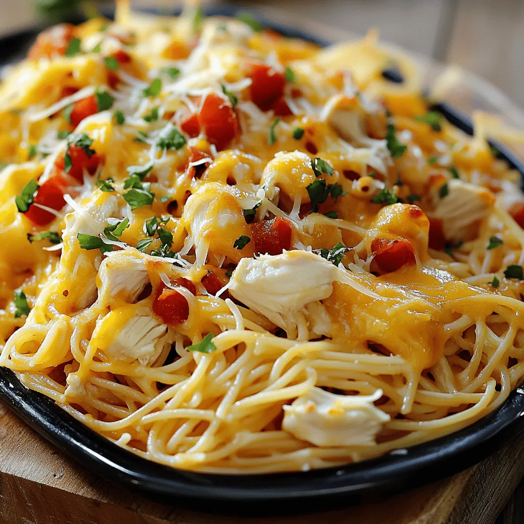 Für den Monterey Chicken Spaghetti Bake brauchst du frische und leckere Zutaten. Hier sind die Hauptzutaten: