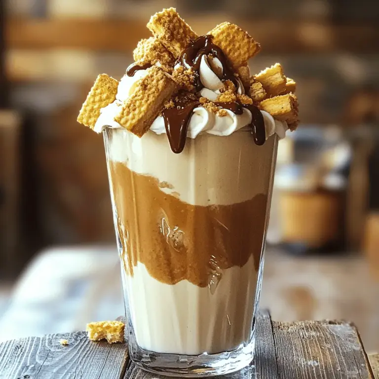 Um einen leckeren Biscoff Milchshake zu machen, brauchst du einfache Zutaten. Du benötigst 2 Tassen Vanilleeis. Das gibt dem Shake die nötige Süße. Auch 1 Tasse Milch ist wichtig. Du kannst Vollmilch oder eine pflanzliche Variante nutzen. Dann kommt 1/2 Tasse Biscoff-Keksebutter dazu. Diese gibt dem Shake seinen besonderen Geschmack. Zwei Esslöffel zerbröselte Biscoff-Kekse sind auch nötig, plus etwas mehr zum Garnieren. Wenn du magst, füge 1 Esslöffel Erdnussbutter hinzu. Das gibt einen interessanten Kick. Schlagsahne ist ein Muss für die Garnierung. Optional kannst du Schokoladensoße oder Karamellsoße verwenden, um das Ganze noch besser zu machen.