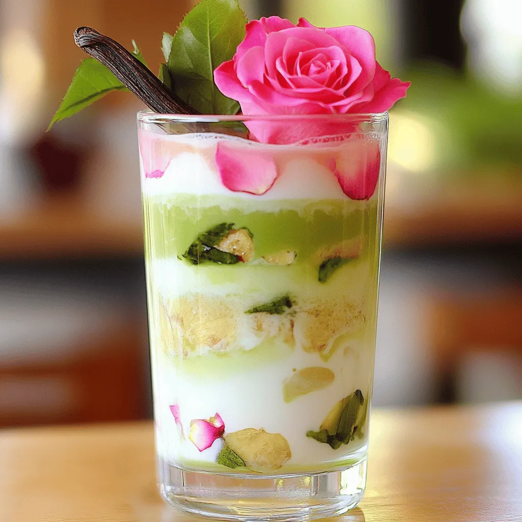 Um einen perfekten Vanille-Rosen-Tee-Latte zu machen, brauchen Sie einige einfache Zutaten. Sie benötigen 2 Tassen Wasser, einen Teebeutel grüner Tee, einen Teelöffel getrocknete Rosenblätter, einen Teelöffel Vanilleextrakt, eine Tasse Milch oder eine pflanzliche Alternative, und einen Esslöffel Honig oder Agavendicksaft. Eine Prise Zimt ist optional, aber lecker.