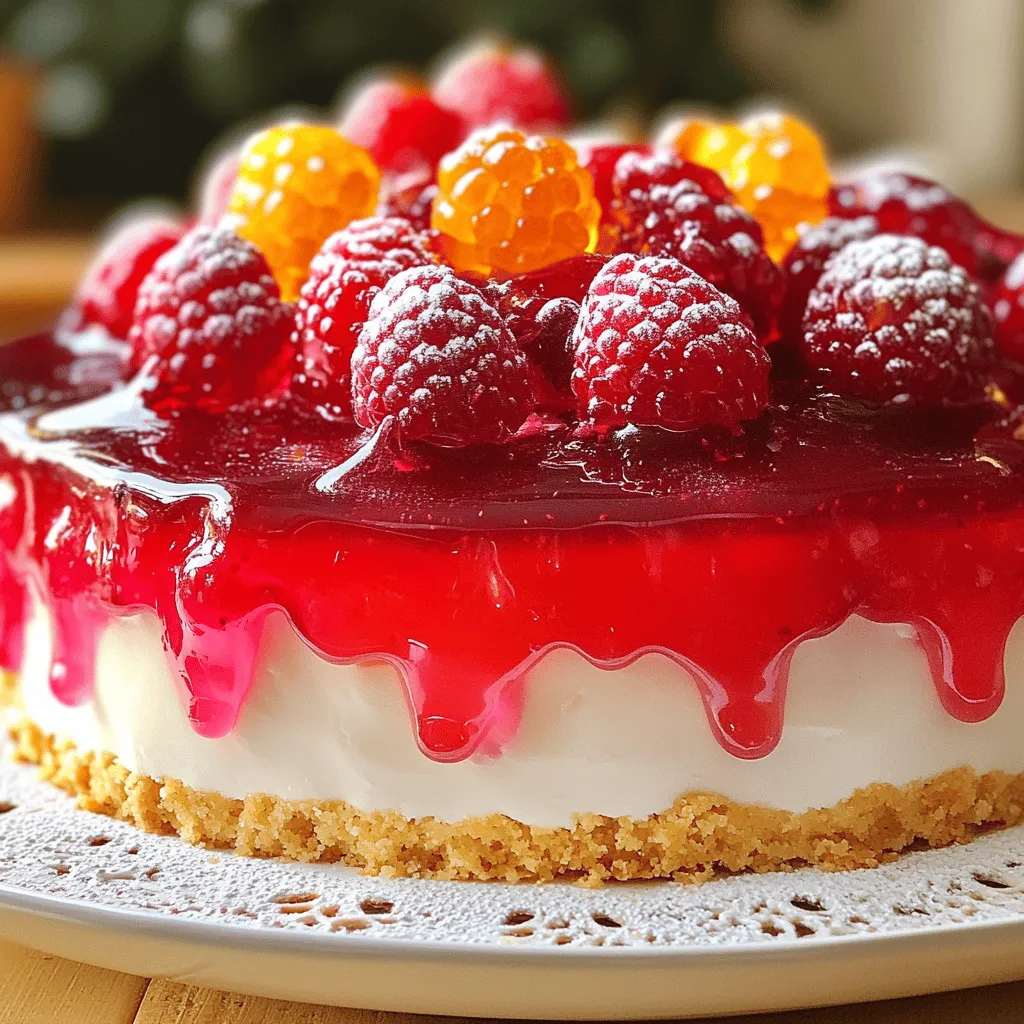 Die Zutaten für die Oster-No-Bake-Jelly-Torte sind einfach und frisch. Du brauchst: