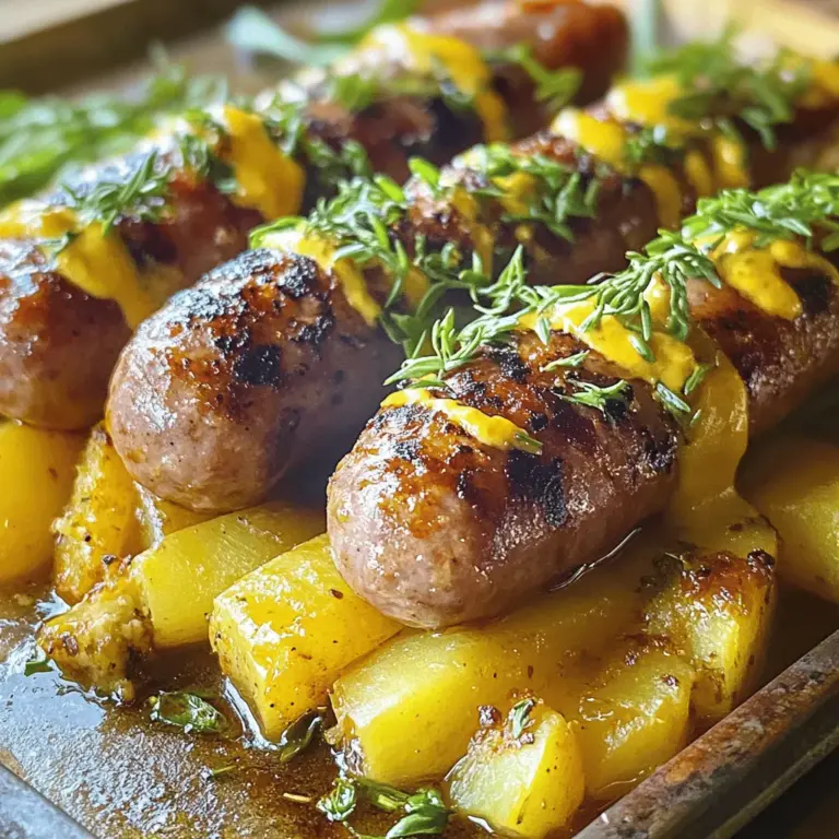 Bangers and Mash mit Zwiebelsoße ist ein wahrer Genuss der traditionellen britischen Küche. Die Hauptzutaten sind einfach, aber wichtig.