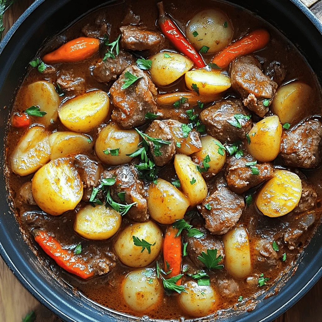 Polnisches Gulasch ist einfach und macht Freude. Für das einfaches Gulasch Rezept brauchen wir frische Zutaten. Die wichtigsten Zutaten sind: Rindfleisch, Zwiebeln, Knoblauch, Paprika, Karotten und Kartoffeln. Diese Zutaten bringen viel Geschmack. Paprikapulver und Kümmel geben dem Gericht die richtige Würze. Verwende auch frische Petersilie zum Garnieren.