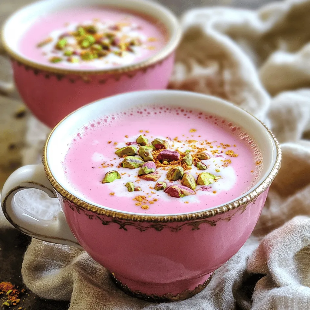 Kashmiri Pink Chai ist ein einzigartiges Getränk aus der Region Kaschmir. Die Zubereitung ist besonders und macht den Chai sehr beliebt. Was macht ihn so besonders? Die Farbe! Die rosa Färbung stammt von der Zugabe von Backpulver. Dies gibt dem Tee sein typisches Aussehen und Aroma.