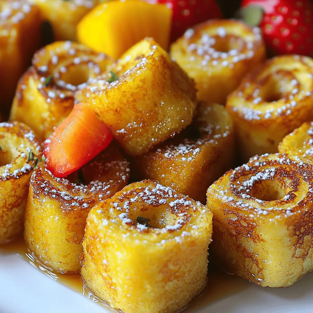Zimtrollen French Toast Bites sind kleine, süße Häppchen. Sie kombinieren die Aromen von Zimtschnecken und French Toast. Das macht sie besonders lecker. Diese Bissen sind perfekt für ein entspanntes Frühstück oder einen Brunch.