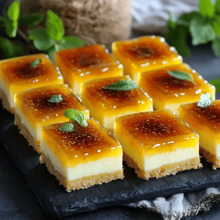 Um Crème Brûlée Cheesecake Bars zu machen, brauchst du einige Zutaten. Du benötigst 200 g zerbröselte Digestive-Kekse und 100 g geschmolzene Butter für den Boden. Für die Füllung benutze 600 g Frischkäse, 150 g Zucker und 3 große Eier. 200 ml Schlagsahne, 1 Teelöffel Vanilleextrakt und eine Prise Salz runden die Mischung ab. Für das Karamell brauchst du 2 Esslöffel braunen Zucker.