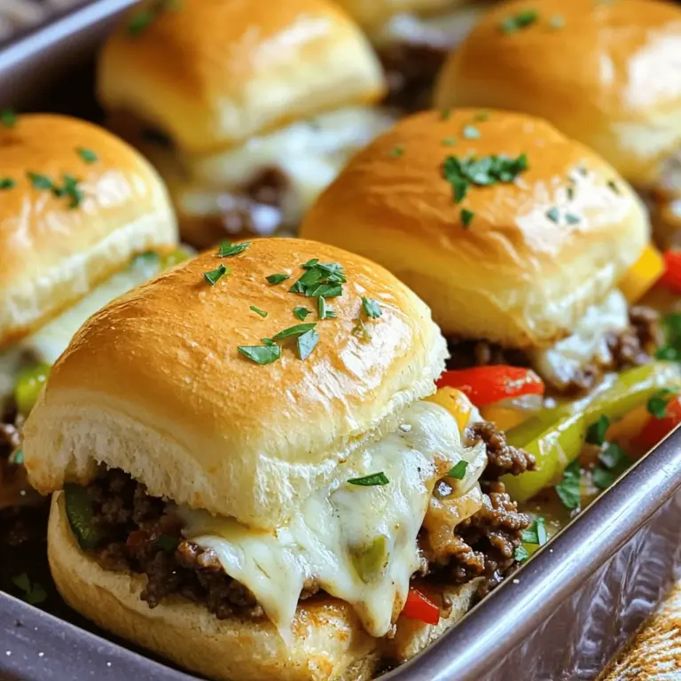 Um die besten Philly Cheesesteak Sliders zu machen, brauchen wir frische Zutaten. Hier sind die Zutaten, die Sie benötigen: