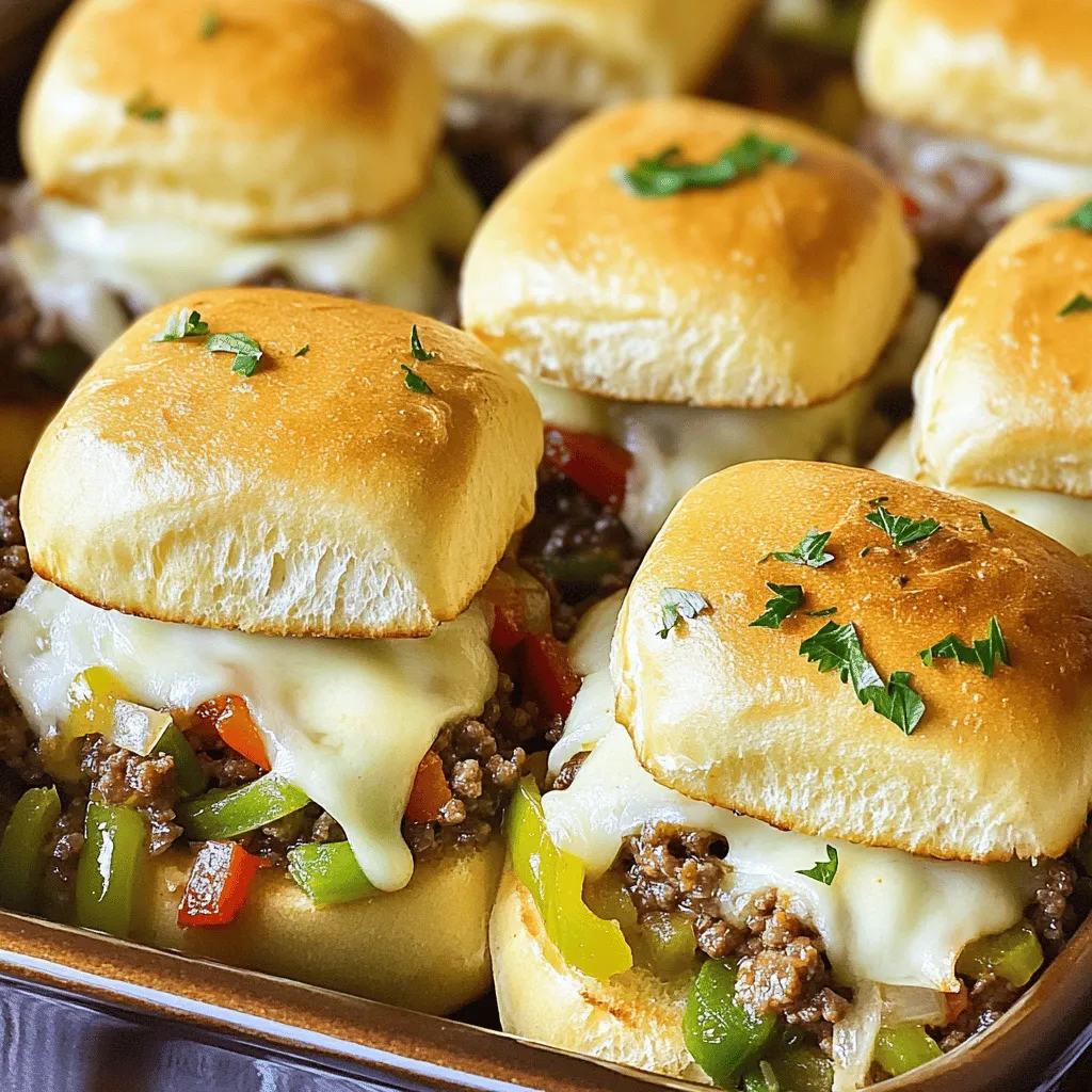 Um die besten Philly Cheesesteak Sliders zu machen, brauchen wir frische Zutaten. Hier sind die Zutaten, die Sie benötigen: