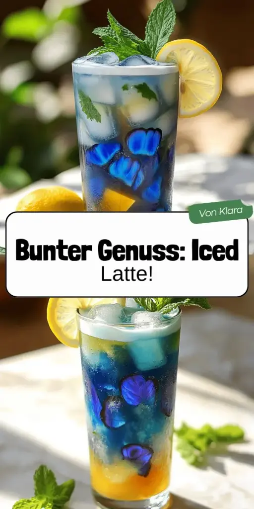 Entdecke, wie einfach du einen erfrischenden Iced Butterfly Pea Flower Tea Latte zubereiten kannst! Dieses trendige Getränk begeistert mit seiner leuchtend blauen Farbe und zahlreichen gesundheitlichen Vorteilen. Mit nur wenigen Zutaten wie Schmetterlingserbsenblüten und Kokosmilch zauberst du einen Farbtupfer in deinen Alltag. Lass dich inspirieren und klicke hier, um die vollständigen Rezepte und kreative Variationen zu erkunden!