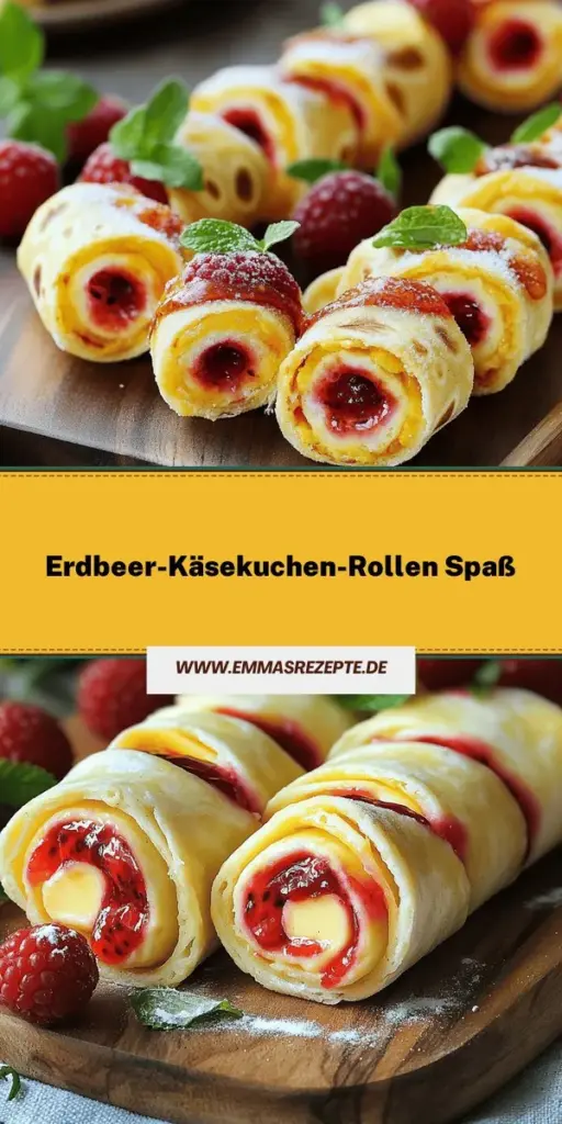 Erdbeer-Käsekuchen-Rollen sind das perfekte Sommer-Dessert, das einfach zuzubereiten ist und keine Backzeit benötigt! Mit frischen Erdbeeren und einer cremigen Füllung aus Cream Cheese sind sie nicht nur lecker, sondern auch ein Hit bei jedem Anlass. Entdecke die Schritt-für-Schritt-Anleitung und wertvolle Tipps, um diese leckeren Rollen im Handumdrehen zu machen. Klick jetzt für das vollständige Rezept und verwöhne deine Familie und Freunde!