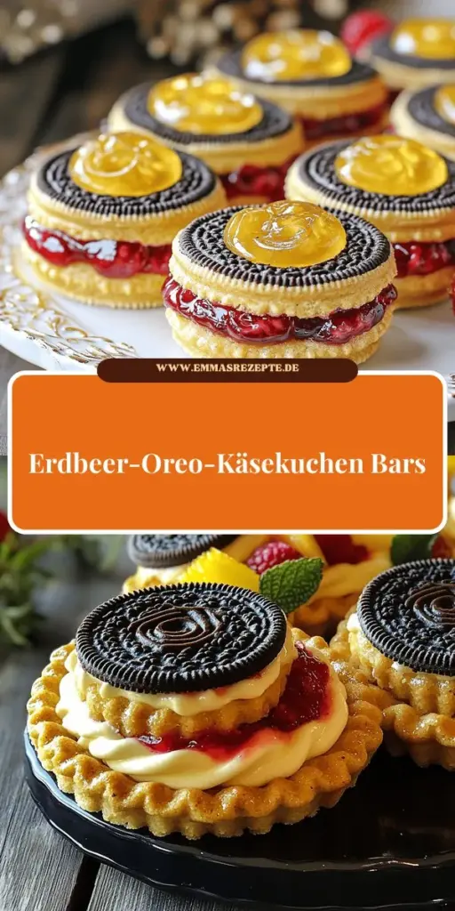 Erlebe den köstlichen Genuss der Goldene Oreo Strawberry Cheesecake Bars! Diese einfachen, cremigen Dessertbars vereinen die Süße von frischen Erdbeeren mit der unwiderstehlichen Kruste aus Goldene Oreo Keksen. Perfekt für jede Gelegenheit, zeigen wir dir in unserem Blogpost Schritt für Schritt, wie du dieses himmlische Rezept zubereiten kannst. Lass dich inspirieren und klicke jetzt durch, um das vollständige Rezept zu entdecken!