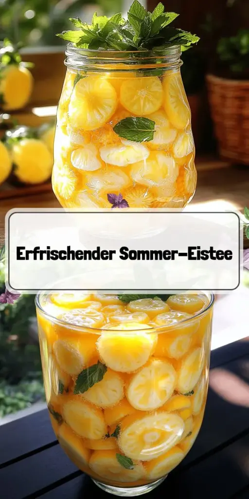 Lust auf eine erfrischende Abkühlung an heißen Sommertagen? Probiere mein einfaches Rezept für Zitronen-Ananas-Eistee! Diese Kombination aus spritziger Zitrone und süßer Ananas bringt den perfekten Sommerdrink. In nur wenigen Schritten kannst du diesen köstlichen Eistee zubereiten und nach Belieben variieren. Entdecke die gesunden Vorteile und kreativen Ideen für deinen nächsten Sommergenuss. Klicke jetzt, um das vollständige Rezept zu entdecken und deine Freunde zu beeindrucken!