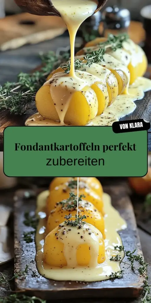 Entdecke die Welt der Fondantkartoffeln! Dieses einfache und köstliche Rezept zeigt dir, wie du diese knusprigen und gleichzeitig zarten Kartoffeln perfekt zubereitest. Mit leicht verständlicher Schritt-für-Schritt-Anleitung und wertvollen Tipps zauberst du eine elegante Beilage für jeden Anlass. Lass dich von kreativen Variationen und passenden Ideen für Beilagen inspirieren. Klicke hier und erlebe den Genuss von Fondantkartoffeln selbst!