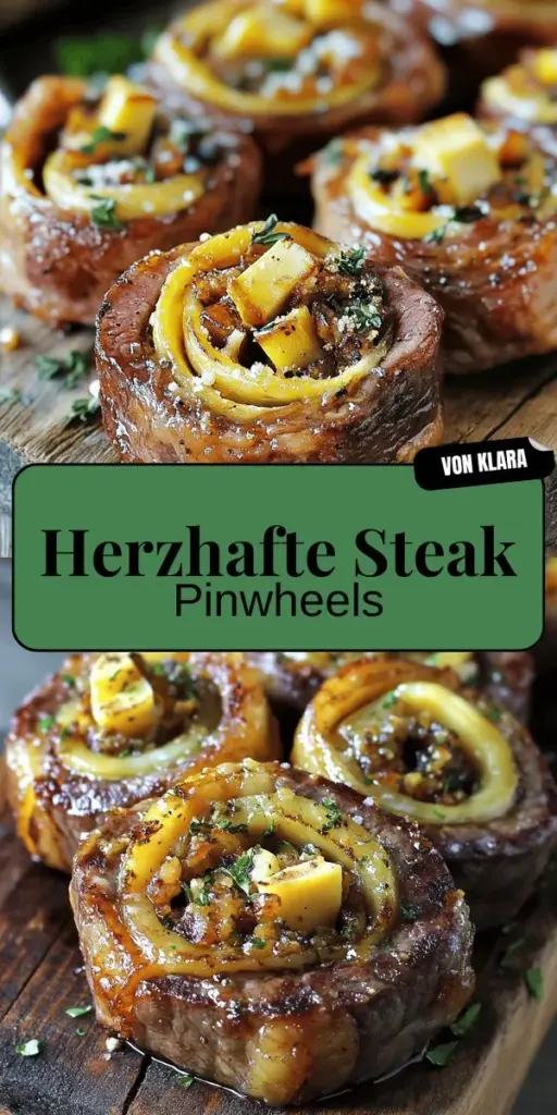 Entdecken Sie die unwiderstehlichen French Onion Steak Pinwheels – die perfekte herzhafte Snack-Idee für Ihre nächste Party! Diese köstlichen Leckerbissen aus zartem Rindersteak, karamellisierten Zwiebeln und geschmolzenem Käse sind einfach zuzubereiten und werden garantiert alle begeistern. Tauchen Sie ein in die Welt der Aromen und erfahren Sie, wie Sie die Pinwheels zu Hause zubereiten können. Klicken Sie jetzt für das vollständige Rezept und genießen Sie diese Gaumenfreude!