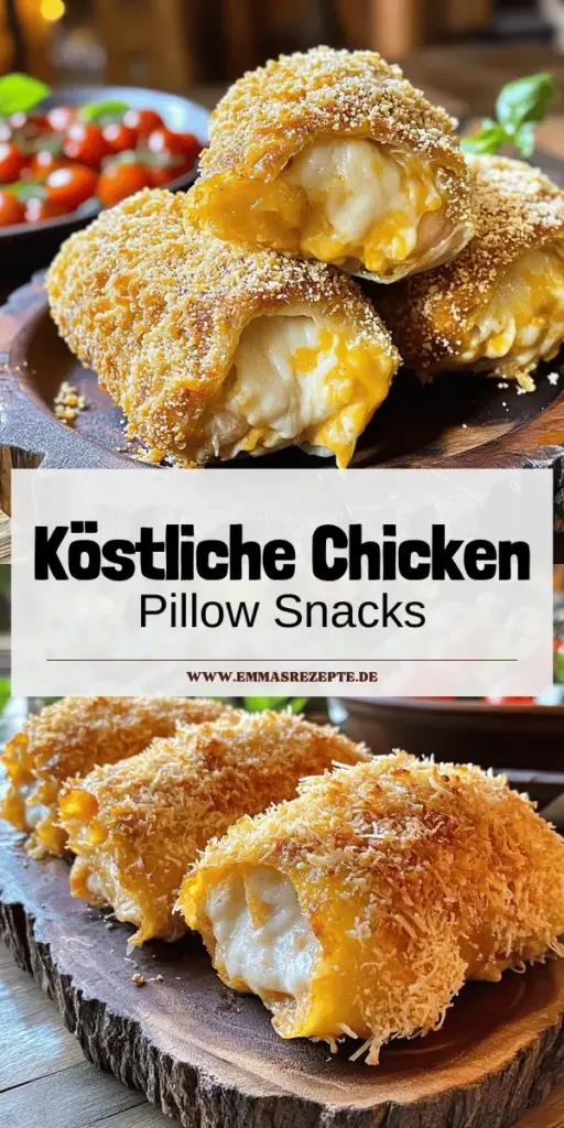 Entdecke die köstlichen Chicken Parmesan Pillows! Diese gefüllten Teigtaschen sind die perfekte Kombination aus knusprigem Teig und saftiger Hähnchenfüllung, ideal für jede Gelegenheit. In unserem Artikel findest du alle Schritte, um sie einfach selbst zuzubereiten, sowie kreative Variationen und Tipps für Beilagen. Lass dich inspirieren und bereite deine eigenen Chicken Parmesan Pillows zu. Klicke jetzt, um das vollständige Rezept zu entdecken!