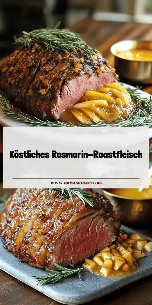 Entdecken Sie das köstliche Rezept für Rosmarin-Roastfleisch mit Ahorn-Apfel-Sauce, das Ihre Gäste beeindrucken wird! Dieses saftige Schweinefleisch kombiniert mit einer aromatischen Apfelsauce ist perfekt für festliche Anlässe oder besondere Abendessen. Erfahren Sie, wie Sie die besten Zutaten auswählen, das Fleisch zart und saftig garen und kreative Beilagen zubereiten können. Klicken Sie durch, um Ihr neues Lieblingsgericht zu entdecken!