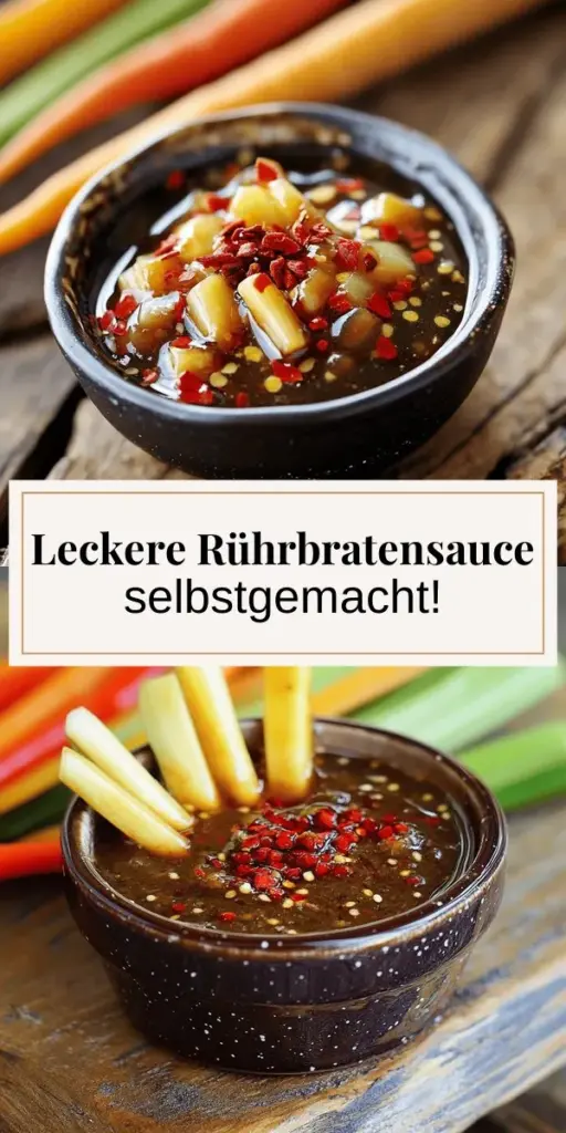 Entdecke, wie du deine Rührbratensauce einfach selbstmachen und anpassen kannst! In diesem Artikel erfährst du alles über leckere hausgemachte Varianten, die perfekt zu veganen, glutenfreien oder traditionellen Gerichten passen. Lass dich von verschiedenen Geschmäckern inspirieren und finde das ideale Rezept für deine nächste Mahlzeit. Klicke jetzt und tauche ein in die köstliche Welt der Rührbratensaucen!