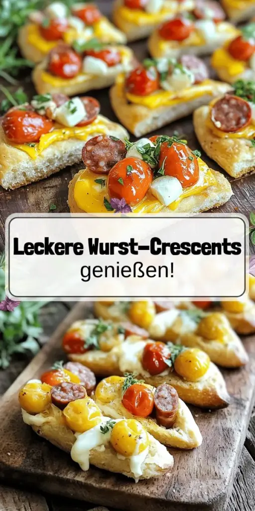 Entdecke den köstlichen Snack der Rotel Wurst und Frischkäse-Crescents! Einfach zuzubereiten und ein Hit auf jeder Party, diese leckeren Häppchen vereinen cremigen Frischkäse mit würziger Wurst in knusprigem Blätterteig. In nur 35 Minuten hast du 12 perfekte Portionen, die jeden begeistern. Lass dich inspirieren und erfahre mehr über die Zubereitung und Variationen. Klicke jetzt durch und mach deine nächste Feier unvergesslich mit diesem genialen Rezept!