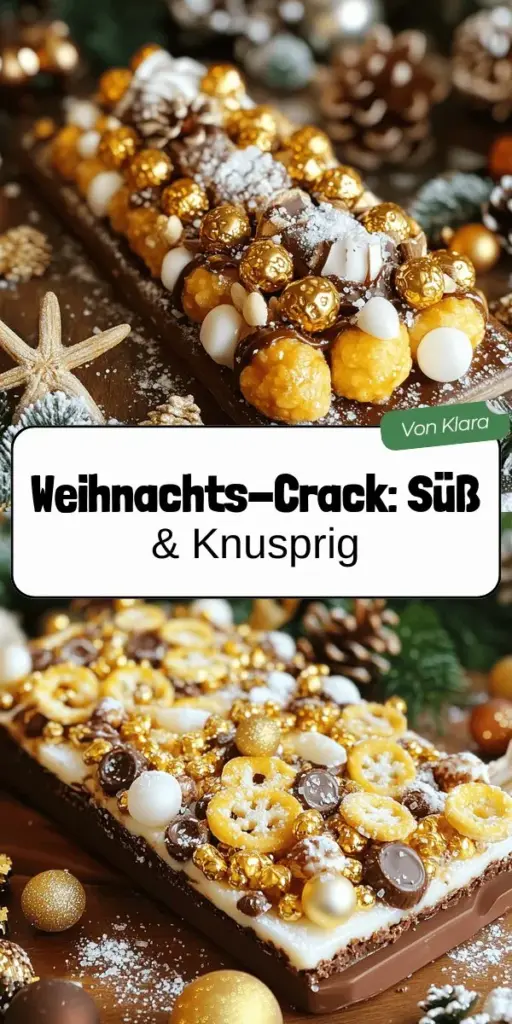 Verwandle deine Feiertage mit einem einfachen und leckeren Weihnachts-Crack Rezept! Dieses süße, knusprige Dessert kombiniert Brezeln, Erdnüsse und Schokolade zu einem unwiderstehlichen Snack, der auf jeder Feier perfekt ist. In diesem Artikel findest du alle Zutaten, eine Schritt-für-Schritt-Anleitung und kreative Variationen. Klicke jetzt, um das köstliche Rezept zu entdecken und deine Gäste zu begeistern!