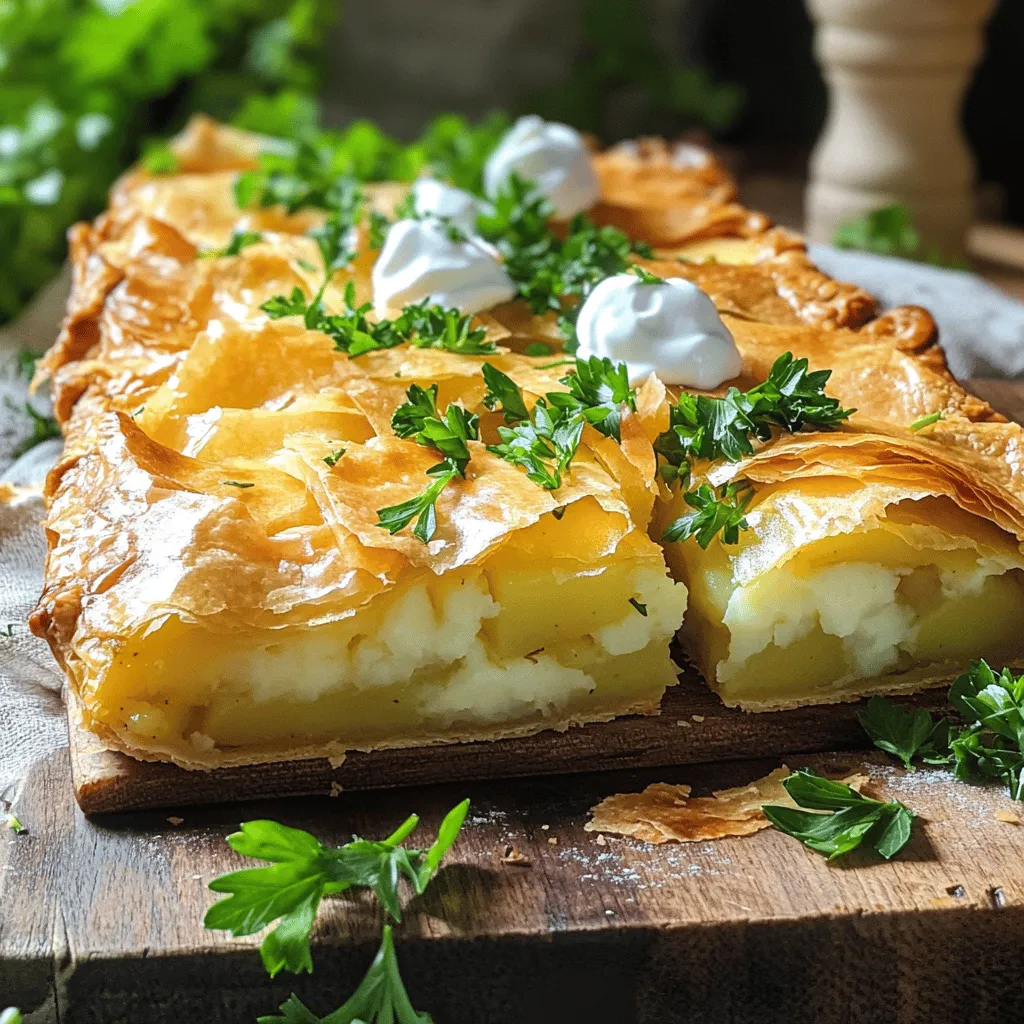 Um eine köstliche Irish Potato Pie zu machen, benötigst du einige wichtige Zutaten. Die Hauptzutat sind Kartoffeln. Ich empfehle, etwa 1 kg zu verwenden. Du brauchst auch 250 g Schafskäse, 150 g Sahne und 3 Frühlingszwiebeln. Außerdem brauchst du 2 Eier, frische Petersilie, Muskatnuss, Salz, Pfeffer und 200 g Blätterteig. Diese Zutaten geben der Pastete ihren einzigartigen Geschmack.