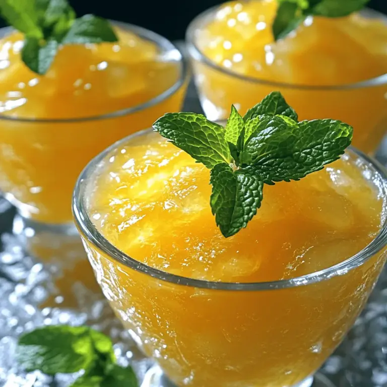 Um einen köstlichen Pfirsich-Zitronen-Slush zu machen, benötigen Sie nur einige frische Zutaten. Die wichtigsten sind reife Pfirsiche, frisch gepresster Zitronensaft, Honig und Eiswürfel. Diese Zutaten machen das Rezept einfach und lecker.