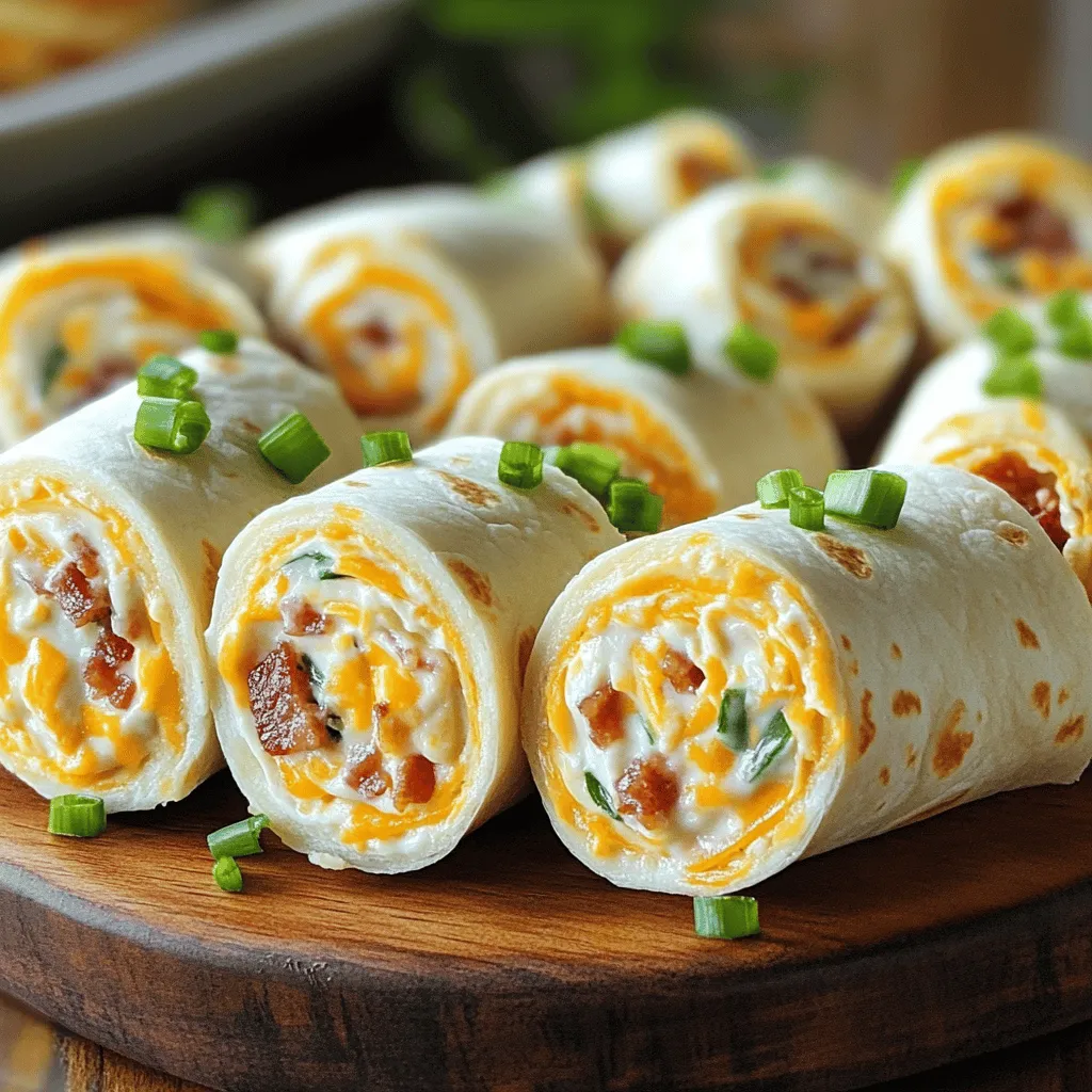 Bacon Cheddar Ranch Pinwheels sind eine köstliche Snack-Option. Sie bestehen aus Tortillas, die mit einer cremigen Mischung gefüllt sind. Die Mischung enthält Frischkäse, knusprigen Bacon, Cheddar Käse und Ranch-Dressing. Diese einfachen Snacks mit Bacon sind perfekt für jede Party oder Feier.