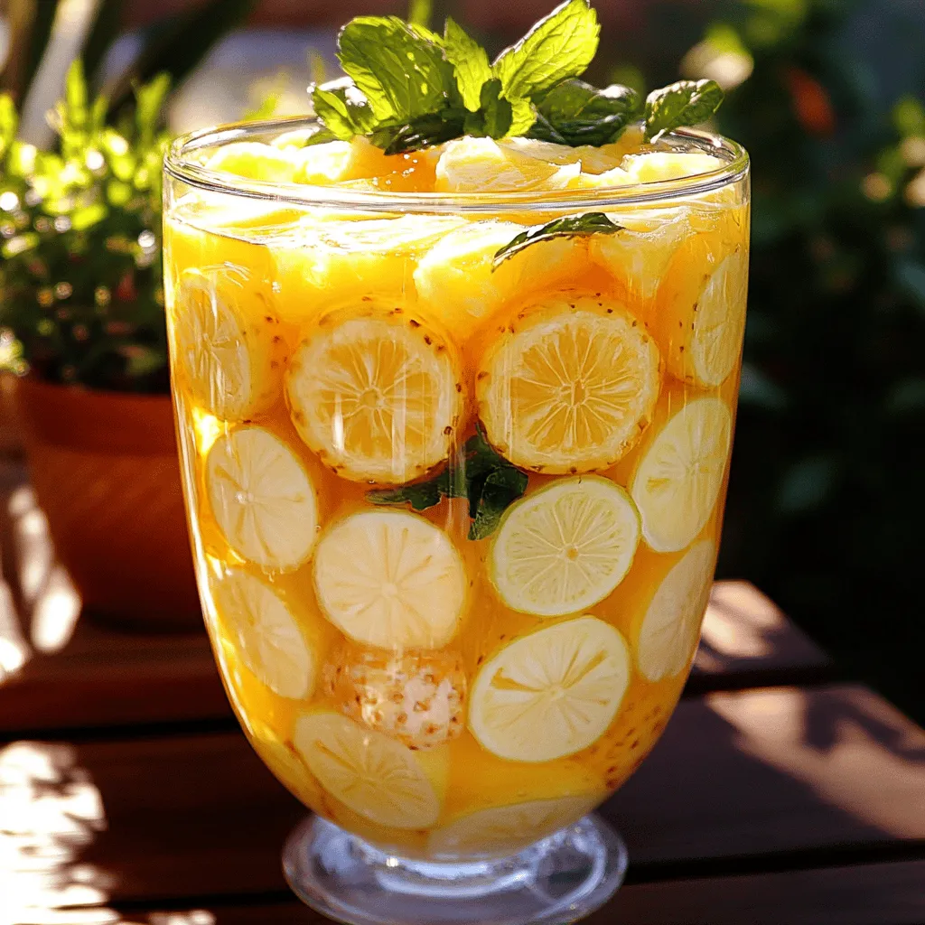 Um den perfekten Zitronen-Ananas-Eistee zuzubereiten, benötigen wir frische und köstliche Zutaten.