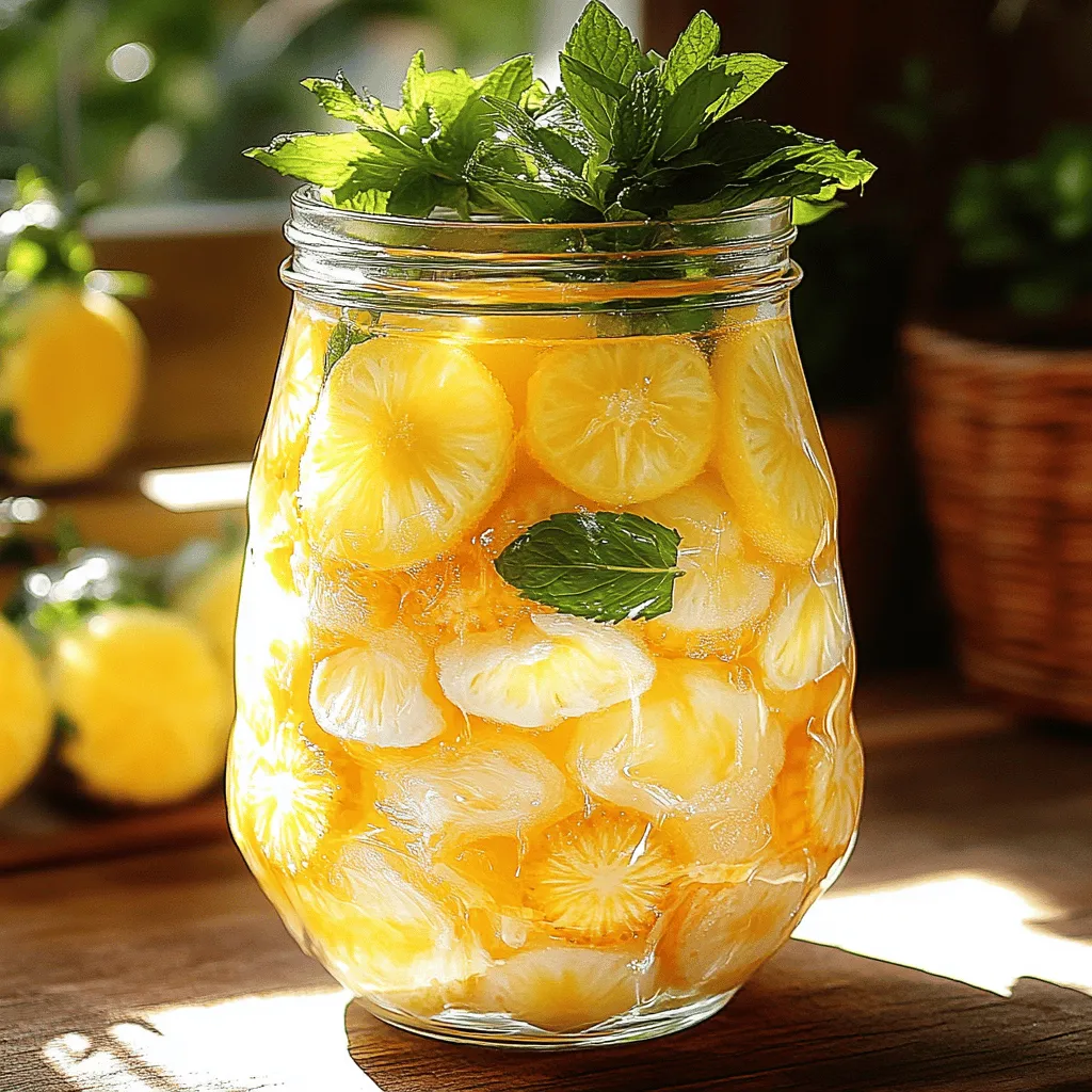 Um den perfekten Zitronen-Ananas-Eistee zuzubereiten, benötigen wir frische und köstliche Zutaten.