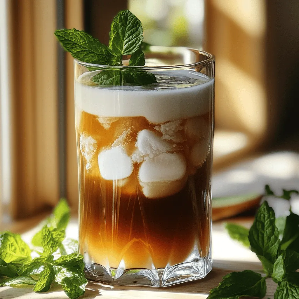 Um authentischen thailändischen Eistee zuzubereiten, brauchst du einige einfache Zutaten. Du benötigst Wasser, Thai-Eistee, Zucker, Kondensmilch und Eiswürfel. Optional sind Milch oder Kokosmilch und frische Minzblätter zur Dekoration. Diese Zutaten sind leicht zu finden. Thai-Eistee gibt es in Teebeuteln oder als losen Tee.