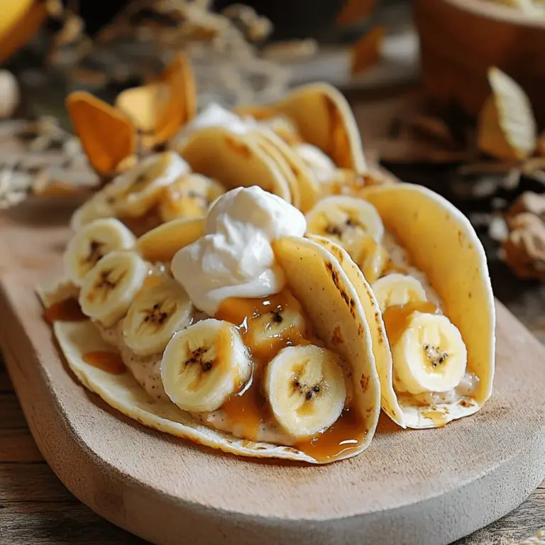 Um Bananenpudding-Tacos zuzubereiten, benötigst du einige einfache Zutaten. Du brauchst 4 kleine Tortillas, 2 reife Bananen, 1 Tasse Vanillepudding, 1/2 Tasse Schlagsahne, 1 Teelöffel Vanilleextrakt, 1/4 Tasse Karamellsauce, 1/4 Tasse gehackte Nüsse und eine Prise Zimt. Diese Zutaten machen das Rezept besonders lecker und einfach.