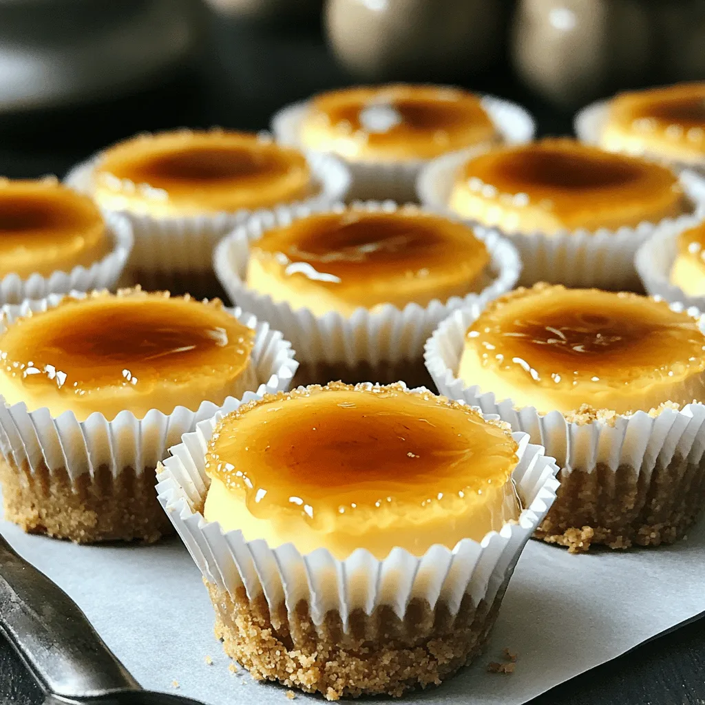 Hier ist eine Liste der Zutaten, die du benötigst, um köstliche Mini Crème Brûlée Cheesecakes zu machen:
