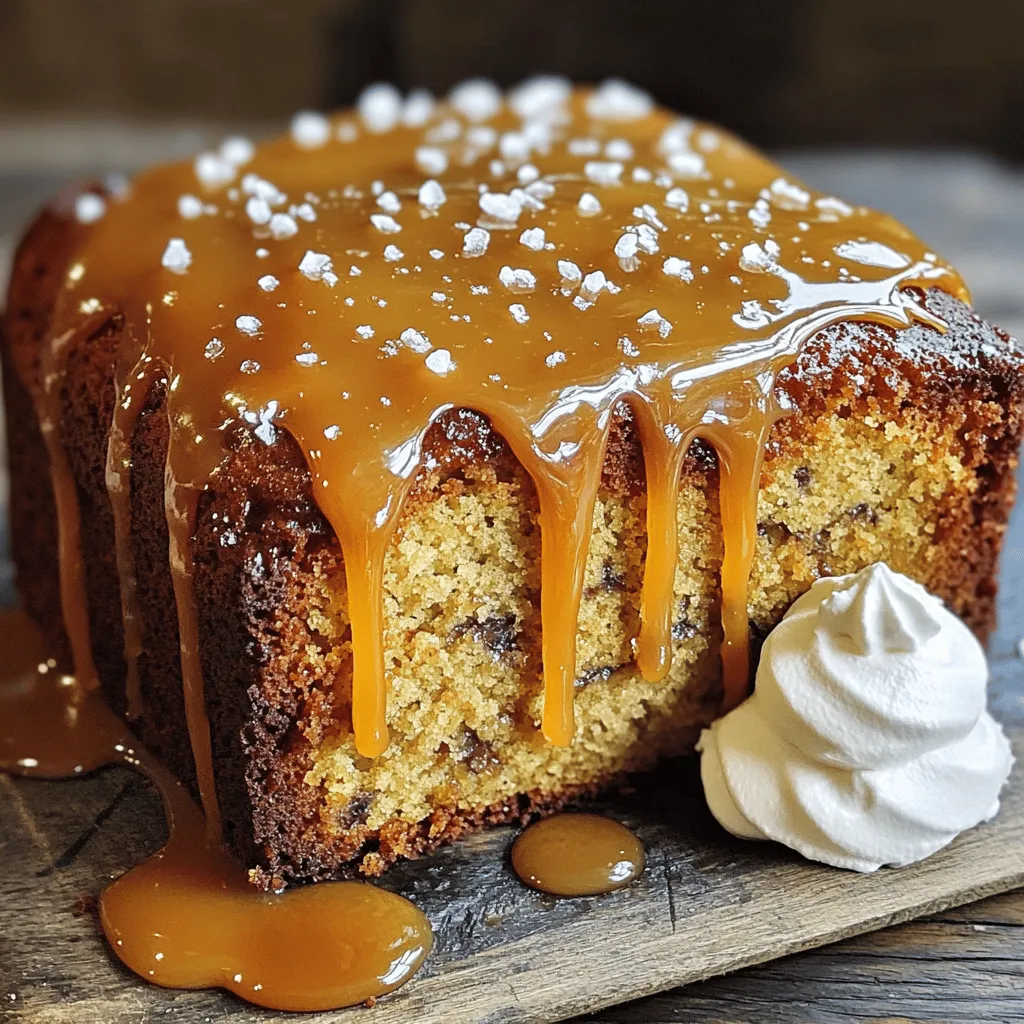 Für den perfekten gesalzenen Karamell-Bananenkuchen brauchen Sie: - 3 reife Bananen, zerdrückt - 120 g ungesalzene Butter, weich - 200 g Kristallzucker - 2 große Eier - 1 Teelöffel Vanilleextrakt - 190 g Weizenmehl (Type 550) - 1 Teelöffel Backpulver - 1/2 Teelöffel Natron - 1/4 Teelöffel Salz - 120 ml Buttermilch - 230 g gesalzene Karamellsauce (fertig oder selbstgemacht) - Meersalzflocken zur Garnitur Diese Zutaten sorgen für einen saftigen Kuchen mit einer perfekten Balance aus Süße und Salz. Wenn Sie einige Zutaten nicht haben, gibt es gute Alternativen: - Verwenden Sie anstelle von Buttermilch normale Milch mit einem Spritzer Zitronensaft. - Statt ungesalzener Butter können Sie auch Margarine nutzen. - Für eine vegane Version ersetzen Sie die Eier durch Apfelmus oder Leinsamen. Diese Austausche bieten Flexibilität, ohne den Geschmack stark zu verändern. Die gesalzene Karamellsauce ist der Star dieses Kuchens. Sie benötigen: - 200 g Zucker - 90 g ungesalzene Butter - 120 ml Sahne - 1 Teelöffel Meersalz Diese Sauce gibt dem Kuchen seine besondere Note. Sie können sie auch im Geschäft kaufen, aber selbstgemacht schmeckt sie besser. Für die vollständige Zubereitung schauen Sie sich das Rezept an. Zuerst heize deinen Ofen auf 175 °C vor. Dies ist wichtig, um den Kuchen gleichmäßig zu backen. Fette eine runde Kuchenform mit 23 cm Durchmesser ein. Du kannst auch etwas Mehl in die Form streuen. Alternativ lege den Boden mit Backpapier aus. Das hilft, den Kuchen später leicht herauszuholen. In einer großen Schüssel mische die weiche Butter und den Kristallzucker. Benutze einen elektrischen Mixer und schlage die Mischung auf hoher Stufe. Mache das etwa 3-4 Minuten lang, bis sie hell und luftig ist. Füge dann die zerdrückten Bananen, die Eier und den Vanilleextrakt hinzu. Mische alles gut. In einer anderen Schüssel vermenge das Mehl, Backpulver, Natron und Salz. Gib diese trockenen Zutaten nach und nach zur Bananenmischung. Wechsle dabei mit der Buttermilch und beginne mit den trockenen Zutaten. Mische alles vorsichtig, bis es gerade so vermengt ist. Vermeide es, zu lange zu rühren. Gieße die Mischung in die vorbereitete Kuchenform. Glätte die Oberfläche mit einem Spatel. Backe den Kuchen im vorgeheizten Ofen für 25-30 Minuten. Überprüfe mit einem Zahnstocher, ob er fertig ist. Stecke ihn in die Mitte des Kuchens. Wenn er sauber herauskommt, ist der Kuchen bereit. Nehme den Kuchen aus dem Ofen und lasse ihn 10 Minuten in der Form abkühlen. Danach stürze ihn auf ein Kuchengitter, damit er vollständig abkühlen kann. Wenn der Kuchen kalt ist, gieße die gesalzene Karamellsauce darüber. Garniere den Kuchen mit Meersalzflocken für den perfekten Geschmack. Um den besten Bananenkuchen zu machen, achte auf die Reife der Bananen. Verwende sehr reife Bananen. Sie sollten braune Flecken haben. Diese Bananen geben dem Kuchen den besten Geschmack. Die richtige Temperatur der Zutaten ist auch wichtig. Lass die Butter und die Eier auf Raumtemperatur kommen. So vermischen sie sich besser. Mische die Zutaten nur leicht. Zu langes Rühren macht den Kuchen trocken. Lagere die Bananen an einem warmen Ort. Sie reifen schneller. Wenn du die Bananen länger aufbewahren willst, lege sie in den Kühlschrank. Butter sollte immer kühl bleiben. Bewahre sie im Kühlschrank auf. So bleibt sie frisch und weich. Haltbare Zutaten wie Mehl oder Zucker müssen trocken und dunkel gelagert werden. Nutze luftdichte Behälter, um sie frisch zu halten. Verwende eine große Rührschüssel aus Edelstahl oder Glas. Diese Materialien sind stabil und leicht zu reinigen. Ein Handmixer ist ideal, um die Butter und den Zucker zu vermischen. Wenn du keinen hast, kannst du auch einen Schneebesen verwenden. Ein Spatel hilft dir, den Teig in die Form zu geben. Damit kannst du den Teig glatt streichen. Ein Zahnstocher ist wichtig, um zu testen, ob der Kuchen fertig ist. Stecke ihn in die Mitte des Kuchens. Wenn er sauber herauskommt, ist der Kuchen fertig. Für das perfekte Ergebnis folge dem [Full Recipe]. {{image_4}} Für den Gesalzenen Karamell-Bananenkuchen gibt es viele Möglichkeiten zur Frostung. Eine einfache Wahl ist die gesalzene Karamellsauce. Sie passt perfekt zu diesem Kuchen. Alternativ kann eine Buttercreme mit Vanille oder einer Prise Zimt verwendet werden. Diese Frostungen bringen neue Aromen ein und ergänzen den Geschmack des Kuchens. Die Garnierung macht den Kuchen noch ansprechender. Du kannst geröstete Nüsse hinzufügen, um einen knusprigen Kontrast zu schaffen. Ein weiterer Vorschlag sind frische Bananenscheiben. Sie verleihen dem Kuchen mehr Frische und Farbe. Auch Schokoladenspäne oder essbare Blüten machen sich gut als Topping. Diese Auswahl an Toppings bringt Abwechslung und Freude. Wenn du kreativ sein möchtest, probiere andere Früchte aus. Äpfel oder Birnen passen gut zum Bananenkuchen. Auch Beeren wie Himbeeren oder Heidelbeeren können eine tolle Ergänzung sein. Du kannst auch mit Aromen spielen. Füge einen Hauch von Zimt oder Muskatnuss hinzu. Diese Variationen machen den Kuchen einzigartig und spannend. Für das vollständige Rezept schau dir die [Full Recipe] an. Um Ihren gesalzenen Karamell-Bananenkuchen frisch zu halten, bewahren Sie ihn in einem luftdichten Behälter auf. Dies schützt den Kuchen vor Feuchtigkeit und Gerüchen. Wenn Sie keinen Behälter haben, wickeln Sie den Kuchen in Frischhaltefolie. Stellen Sie den Kuchen an einen kühlen, trockenen Ort. So bleibt der Geschmack und die Textur erhalten. Im Kühlschrank hält der Bananenkuchen etwa 5 bis 7 Tage. Achten Sie darauf, ihn gut zu verpacken, um ein Austrocknen zu verhindern. Im Gefrierfach kann der Kuchen bis zu 3 Monate halten. Teilen Sie den Kuchen in Portionen und wickeln Sie jede Portion gut ein. So können Sie immer ein Stück genießen, wann immer Sie Lust haben. Um den Kuchen wieder aufzuwärmen, heizen Sie Ihren Ofen auf 150 °C vor. Wickeln Sie den Kuchen in Aluminiumfolie, um ihn vor Trockenheit zu schützen. Legen Sie ihn für etwa 10 bis 15 Minuten in den Ofen. Alternativ können Sie auch eine Mikrowelle verwenden. Erhitzen Sie den Kuchen in kurzen Intervallen von 10 Sekunden, bis er warm ist. So bleibt die Feuchtigkeit erhalten und der Geschmack frisch. Für das volle Geschmackserlebnis empfehle ich, etwas frische gesalzene Karamellsauce über den warmen Kuchen zu gießen. Das gibt ihm einen tollen Kick und macht ihn unwiderstehlich. Jetzt haben Sie die besten Tipps, um Ihren gesalzenen Karamell-Bananenkuchen perfekt zu lagern und aufzuwärmen. Um einen glutenfreien gesalzenen Karamell-Bananenkuchen zu machen, tauschen Sie das Weizenmehl aus. Verwenden Sie stattdessen eine glutenfreie Mehlmischung. Achten Sie darauf, dass die Mischung Xanthan enthält. Das hilft, die Struktur des Kuchens zu erhalten. Messen Sie die glutenfreie Mischung gleich wie im Rezept angegeben. Der Kuchen wird trotzdem lecker und saftig sein. Sie können viele Früchte hinzufügen. Äpfel, Birnen oder Beeren passen gut. Schneiden Sie die Früchte klein, damit sie gleichmäßig backen. Fügen Sie sie nach den Bananen in die Mischung. Denken Sie daran, die Menge der Bananen leicht zu reduzieren, wenn Sie viele Früchte verwenden. So bleibt der Kuchen nicht zu feucht. Ja, Sie können die gesalzene Karamellsauce selbst machen! Es ist einfach und macht den Kuchen besonders. Sie brauchen Zucker, Sahne, Butter und Salz. Schmelzen Sie den Zucker in einem Topf, bis er goldbraun ist. Fügen Sie dann die Butter hinzu und rühren Sie gut um. Gießen Sie die Sahne langsam dazu. Lassen Sie die Mischung aufkochen und fügen Sie das Salz hinzu. Lassen Sie die Sauce abkühlen, bevor Sie sie auf den Kuchen geben. Der gesalzene Karamell-Bananenkuchen ist einfach und lecker. Wir haben die Zutaten, die Zubereitung und praktische Tipps behandelt. Alternativen für Zutaten und Variationen sorgen für Flexibilität in der Küche. Richtig lagern verlängert die Frische des Kuchens. Beantwortete Fragen helfen beim Backen und Anpassen des Rezepts. Setzen Sie Ihr Wissen in die Tat um und überraschen Sie alle mit diesem köstlichen Kuchen. Lassen Sie Ihrer Kreativität freien Lauf und genießen Sie jeden Bissen.