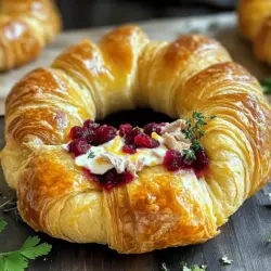 Für diesen leckeren herzhaften Truthahn-Cranberry-Croissant-Ring benötigen Sie einige einfache Zutaten. Diese Zutaten machen das Gericht besonders schmackhaft und spannend.