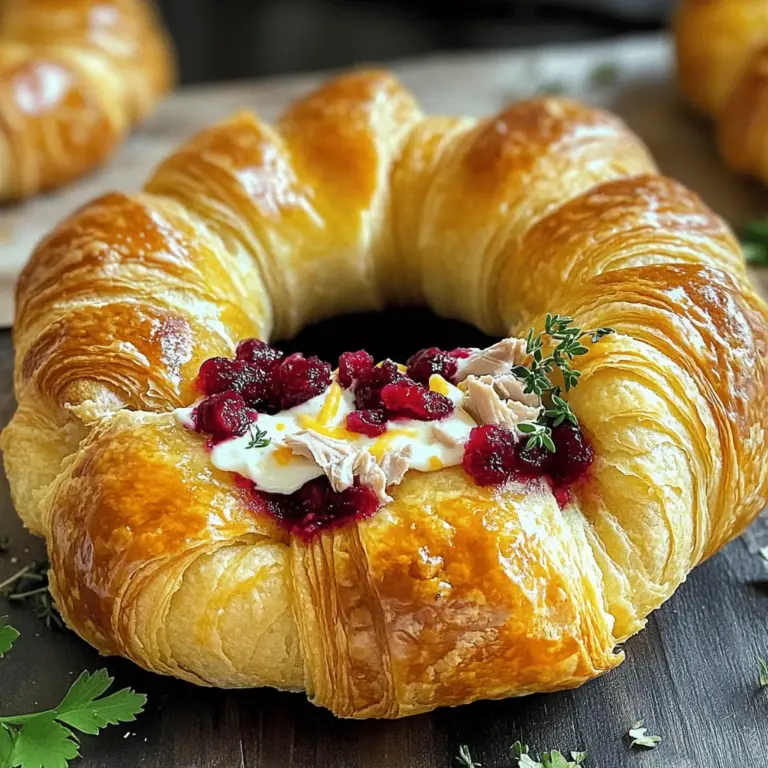 Für diesen leckeren herzhaften Truthahn-Cranberry-Croissant-Ring benötigen Sie einige einfache Zutaten. Diese Zutaten machen das Gericht besonders schmackhaft und spannend.