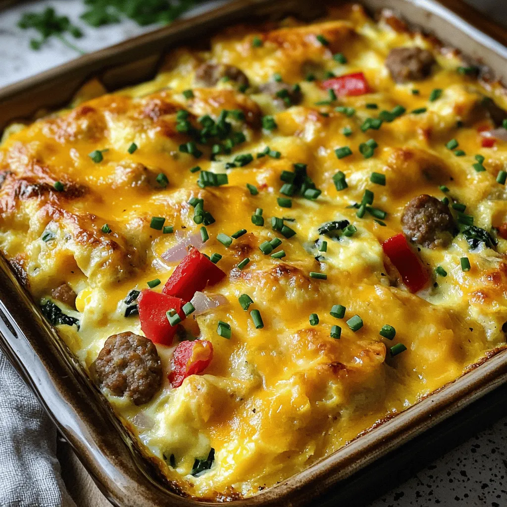 Für einen leckeren Frühstücksauflauf mit Wurst brauchst du einige frische Zutaten. Du kannst sie leicht im Supermarkt finden. Hier ist die Liste der Zutaten: