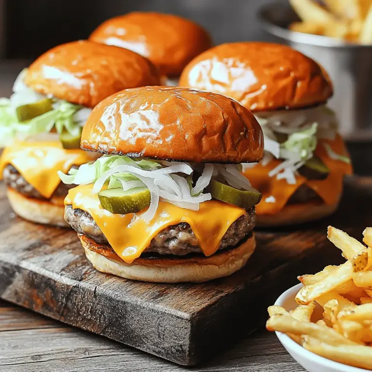 Um die besten Mini Big Mac Cheeseburgers zu machen, brauchst du frische Zutaten. Hier ist die Liste der benötigten Zutaten: