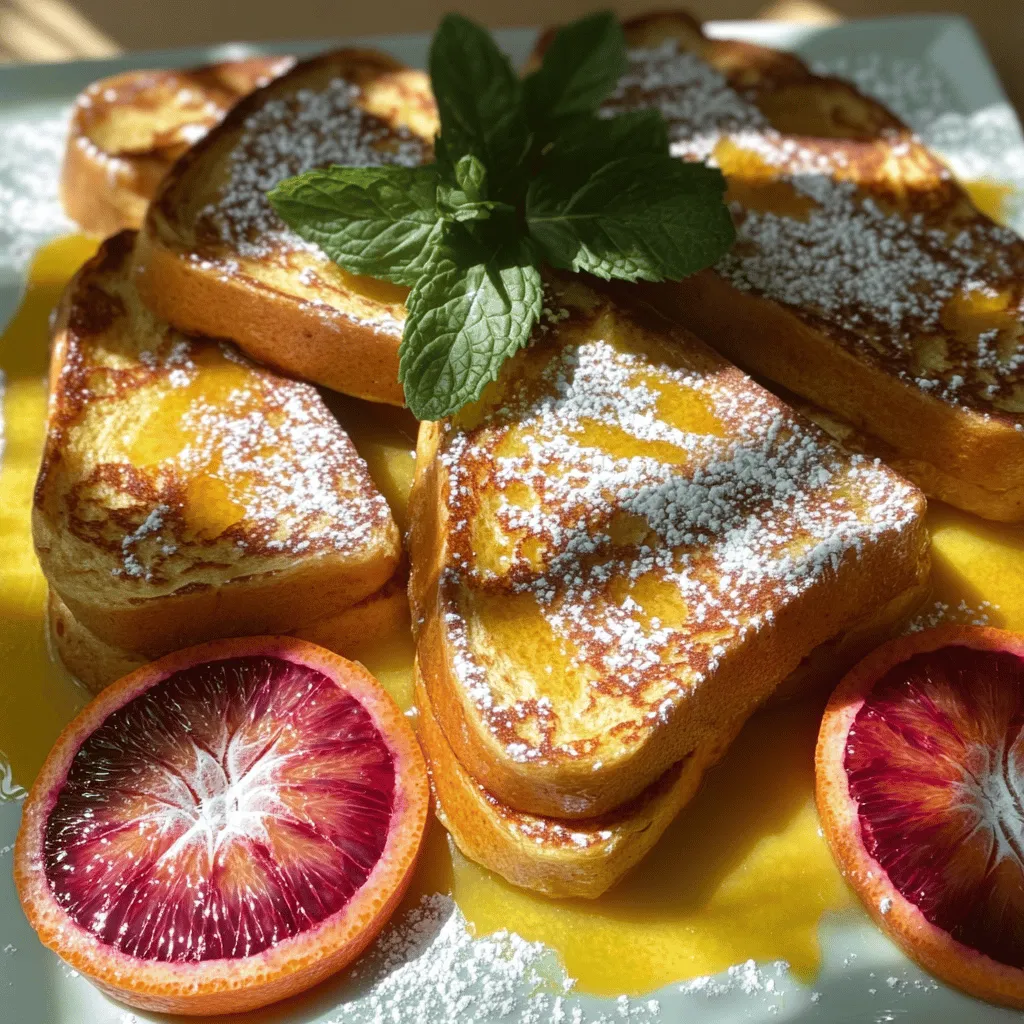 Für ein köstliches Blut-Orangen-French Toast brauche ich verschiedene Zutaten. Hier sind die Hauptzutaten, die du benötigst: