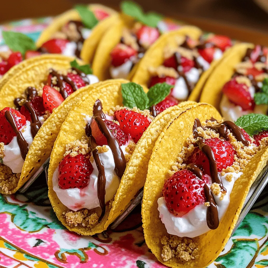 Um die köstlichen Erdbeer Crunch Mini Tacos zu machen, brauchst du folgende Hauptzutaten: