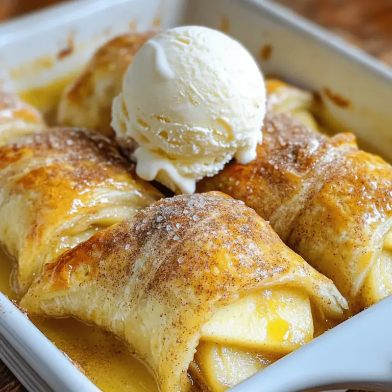 - 2 Dosen Crescent Roll-Teig - 2 große Äpfel, geschält, entkernt und in Spalten geschnitten