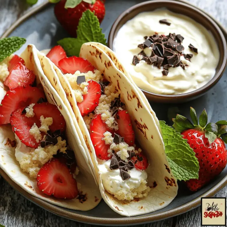 Für diese leckeren Erdbeer-Cheesecake-Tacos brauchen wir einige wichtige Zutaten. Hier ist die Liste: