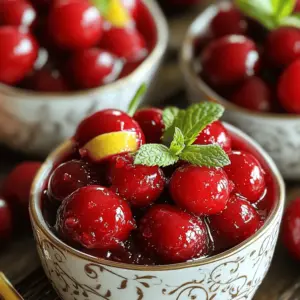 - 500 g frische oder gefrorene Kirschen - 100 g Zucker - 1/2 Zitrone (Saft und Schale) - 1 Teelöffel Vanilleextrakt - 1/2 Teelöffel Zimt (optional) - 200 ml Wasser - 1 Teelöffel Maisstärke (optional)