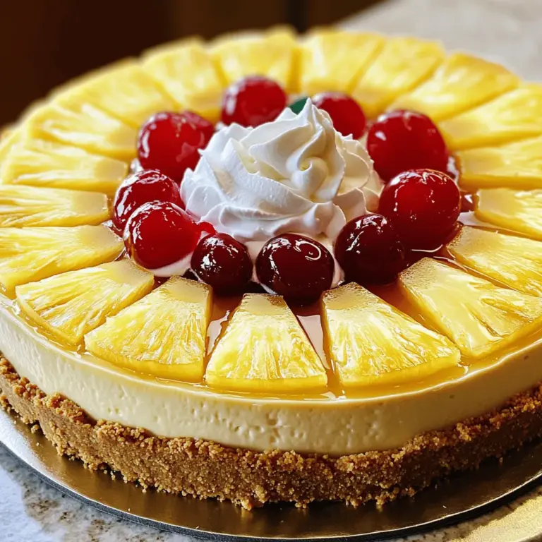 Für den perfekten Pineapple Upside-Down Cheesecake benötigst du folgende Zutaten: