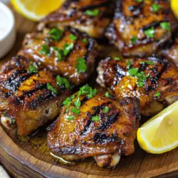 Für Chicken Salmoriglio benötigst du folgende Zutaten: - 4 Knochenlose, hauttonlose Hähnchenschenkel - 60 ml Olivenöl - 3 Knoblauchzehen, fein gehackt - 1/4 Tasse frische Petersilie, gehackt - 1 Esslöffel frischer Oregano, gehackt (oder 1 Teelöffel getrockneter Oregano) - 1 Teelöffel rote Pfefferflocken - Saft von 2 Zitronen - Salz und Pfeffer nach Geschmack - Zitronenschnitze zum Servieren Die Auswahl der Zutaten ist wichtig für den Geschmack. Wähle frische Kräuter, wenn möglich. Sie bringen mehr Aroma. Olivenöl sollte hochwertig sein, um den vollen Geschmack zu erreichen. Achte auf die Hähnchenschenkel. Sie sollten frisch und zart sein. Wenn du getrocknete Kräuter verwendest, nimm weniger. Sie sind stärker im Geschmack. Falls du keine frischen Kräuter hast, kannst du getrocknete verwenden. Diese sind praktisch und oft länger haltbar. Für eine milde Schärfe, ersetze die roten Pfefferflocken durch Paprikapulver. Du kannst auch Hähnchenbrust statt Hähnchenschenkel nehmen, aber beachte, dass die Garzeit kürzer ist. Wenn du eine Zitrone nicht hast, kannst du Limette verwenden. Beziehe dich auf das Full Recipe, um alle Schritte und Details zu erhalten. Um das Hähnchen zu marinieren, mische zuerst die Marinade. Nimm eine große Schüssel und gib das Olivenöl hinein. Füge den fein gehackten Knoblauch, die gehackte Petersilie und den Oregano hinzu. Dann kommen die roten Pfefferflocken, der Zitronensaft, Salz und Pfeffer dazu. Rühre alles gut um. Lege die Hähnchenschenkel in die Marinade. Achte darauf, dass sie gut bedeckt sind. Decke die Schüssel ab und stelle sie in den Kühlschrank. Lass das Hähnchen mindestens 30 Minuten marinieren. Besser ist es, wenn du es zwei Stunden ziehen lässt. So wird das Fleisch zart und voller Geschmack. Heize deinen Grill oder eine Grillpfanne vor. Die Hitze sollte mittel bis hoch sein. Nimm die Hähnchenschenkel aus der Marinade und lass die überschüssige Marinade abtropfen. Lege die Hähnchenschenkel auf den Grill. Grille das Hähnchen etwa 6-7 Minuten pro Seite. Du möchtest, dass die Innentemperatur 75 °C erreicht. So wird das Hähnchen perfekt durchgegart. Während das Hähnchen grillt, kannst du die restliche Marinade in einem kleinen Topf erhitzen. Diese Marinade wird später als Dippsoße verwendet. Wenn das Hähnchen fertig ist, nimm es vom Grill. Lass es etwa 5 Minuten ruhen. Dadurch bleiben die Säfte im Fleisch. Schneide das Hähnchen dann in Stücke. Serviere das geschnittene Hähnchen auf einer schönen Platte. Beträufle es mit der erwärmten Marinade. Dekoriere es mit frischer Petersilie und Zitronenschnitzen. Ein frischer grüner Salat oder gegrilltes Gemüse passt gut dazu. So runden diese Beilagen das Gericht perfekt ab. Für das vollständige Rezept, schau dir die Full Recipe an. Um den Geschmack von Chicken Salmoriglio zu steigern, probiere frische Kräuter. Petersilie und Oregano bringen mehr Frische. Du kannst auch etwas Zitronenzeste hinzufügen. Diese gibt dem Gericht eine schöne, spritzige Note. Eine längere Marinierzeit macht einen großen Unterschied. Lass das Hähnchen mindestens zwei Stunden ziehen. So ziehen die Aromen gut ein. Wenn du Zeit hast, mariniere das Hähnchen über Nacht. Ein häufiger Fehler ist, das Hähnchen nicht genug zu marinieren. Wenn du das Hähnchen nur kurz marinierst, wird der Geschmack flach sein. Achte darauf, die Marinade vollständig zu verwenden. Lass keine Reste im Schüssel zurück. Grilltemperatur ist ebenfalls wichtig. Ein Grill, der zu kalt ist, macht das Hähnchen trocken. Verwende immer ein Fleischthermometer. Die Innentemperatur sollte 75 °C (165 °F) erreichen. Für Chicken Salmoriglio eignen sich direktes Grillen oder Grillen in der Pfanne. Stelle deinen Grill auf mittlere bis hohe Hitze ein. Diese Temperatur sorgt für schöne Grillstreifen und einen zarten Biss. Grille das Hähnchen etwa 6-7 Minuten pro Seite. Wende es nicht zu oft, damit das Fleisch saftig bleibt. Wenn du eine Grillpfanne verwendest, achte auf die Hitze. Zu hohe Hitze kann das Hähnchen anbrennen. Für eine einfache Zubereitung kannst du die marinierte Hähnchenbrust auch im Ofen garen. Backe sie bei 200 °C für 25-30 Minuten. So bleibt das Hähnchen ebenfalls saftig und lecker. Verwende diese Tipps, um dein Chicken Salmoriglio zu perfektionieren! Ein wenig Sorgfalt macht einen großen Unterschied in Geschmack und Textur. {{image_4}} Wenn du eine vegetarische Option suchst, probiere stattdessen Tofu oder Auberginen. Beide nehmen die Marinade gut auf. Du kannst den Tofu in Würfel schneiden oder die Auberginen in Scheiben schneiden. Marinieren musst du sie gleich. Lass sie auch mindestens 30 Minuten ruhen. Danach grillst du sie wie das Hähnchen. Sie werden schön knusprig und lecker. Die Marinade kann in verschiedenen Regionen anders sein. In Süditalien nutzen viele zusätzliche Zutaten. Zum Beispiel fügen sie Kapern oder Anchovis hinzu. Diese Zutaten geben dem Gericht mehr Tiefe. In anderen Regionen kann man auch Limetten anstelle von Zitronen verwenden. Das bringt einen anderen Geschmack. Du kannst auch verschiedene Kräuter probieren, wie Thymian oder Basilikum. Chicken Salmoriglio schmeckt toll mit vielen Beilagen. Ein frischer grüner Salat ist immer eine gute Wahl. Du kannst auch gegrilltes Gemüse servieren. Zucchini, Paprika oder Spargel sind dafür perfekt. Wenn du etwas Herzhaftes möchtest, sind Kartoffeln eine gute Option. Probiere auch Reis oder Couscous. Diese Beilagen ergänzen das Gericht sehr gut. Wenn du Reste von Chicken Salmoriglio hast, bewahre sie gut auf. Lass das Hähnchen zuerst abkühlen. Dann lege es in einen luftdichten Behälter. Du kannst die Marinade separat aufbewahren. So bleibt der Geschmack frisch. Um das Hähnchen aufzuwärmen, benutze den Ofen oder die Pfanne. Stelle den Ofen auf 180 °C ein. Lege das Hähnchen auf ein Backblech. Decke es mit Alufolie ab. So bleibt das Fleisch saftig. In einer Pfanne kannst du etwas Öl verwenden. Brate das Hähnchen bei mittlerer Hitze für einige Minuten. Im Kühlschrank bleibt das Hähnchen etwa 3 bis 4 Tage frisch. Achte darauf, es gut abzudecken. Im Gefrierer hält es bis zu 3 Monate. Packe es in einen gefrierfesten Behälter. So bleibt der Geschmack erhalten. Wenn du es auftauen musst, lass es über Nacht im Kühlschrank. Chicken Salmoriglio ist ein leichtes und würziges Gericht. Es kommt aus der italienischen Küche, besonders aus Sizilien. Das Hähnchen wird in einer frischen Marinade aus Zitrone, Knoblauch und Kräutern eingelegt. Die Marinade gibt dem Hähnchen einen tollen Geschmack. Das Gericht ist einfach und schnell zuzubereiten. Ideal für Grillabende oder ein schnelles Abendessen. Ja, du kannst das Hähnchen auch im Ofen zubereiten. Heize deinen Ofen auf 200 Grad Celsius vor. Lege die marinierten Hähnchenschenkel auf ein Backblech. Backe sie für etwa 30 bis 35 Minuten. Stelle sicher, dass die Innentemperatur 75 Grad Celsius erreicht. So bleibt das Hähnchen saftig und zart. Du kannst die letzten Minuten auch den Grillmodus verwenden, um eine schöne Kruste zu bekommen. Du kannst die Gewürze ganz nach deinem Geschmack anpassen. Probiere zum Beispiel frischen Basilikum oder Thymian. Ein wenig Honig kann die Marinade süßer machen. Für mehr Schärfe füge mehr rote Pfefferflocken hinzu. Du kannst auch andere Zitrusfrüchte wie Limetten verwenden. Das macht das Gericht noch interessanter! Chicken Salmoriglio ist ein leckeres Gericht, das einfach zuzubereiten ist. Wir haben die Zutaten, die Schritt-für-Schritt-Anleitung und wertvolle Tipps behandelt. Außerdem habe ich dir gezeigt, wie du das Rezept anpassen kannst. Vergiss nicht, die Marinade zu probieren und neue Aromen auszuprobieren. Mit den richtigen Lagerungshinweisen bleibst du flexibel beim Genuss. Experimentiere mit Beilagen für mehr Vielfalt. Viel Spaß beim Grillen und Entdecken!