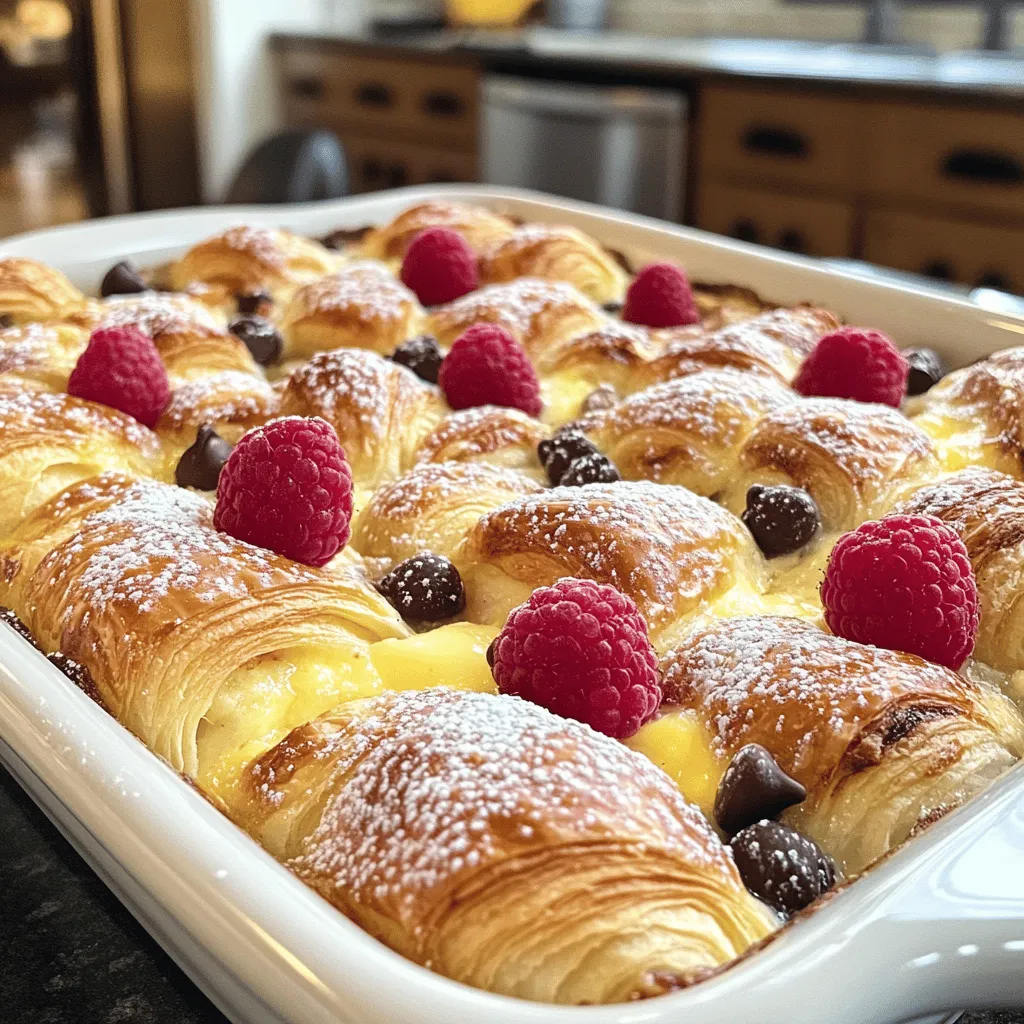 - 4 große, über Nacht weichgewordene Croissants, in Stücke geschnitten - 4 große Eier - 2 Tassen Milch (oder Pflanzenmilch)