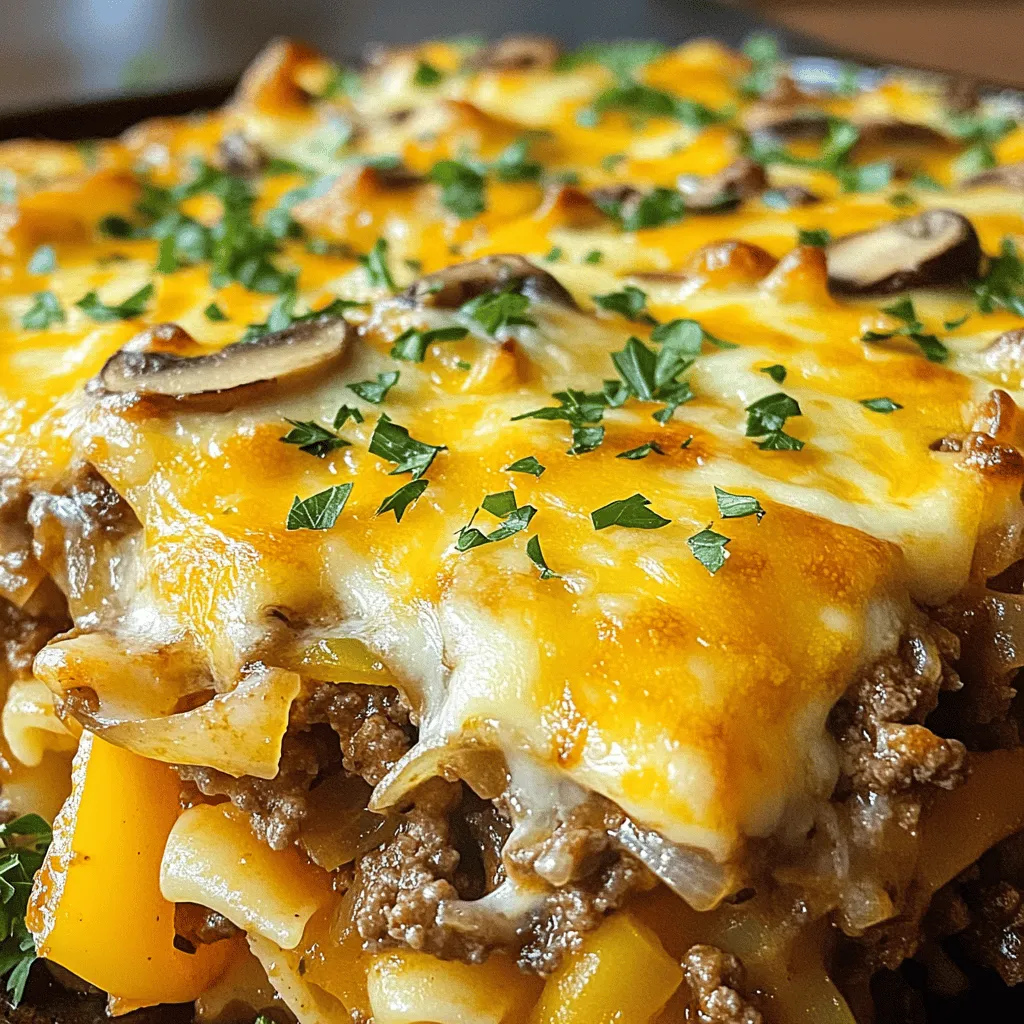 Für das leckere Philly Cheesesteak Casserole benötigst du: