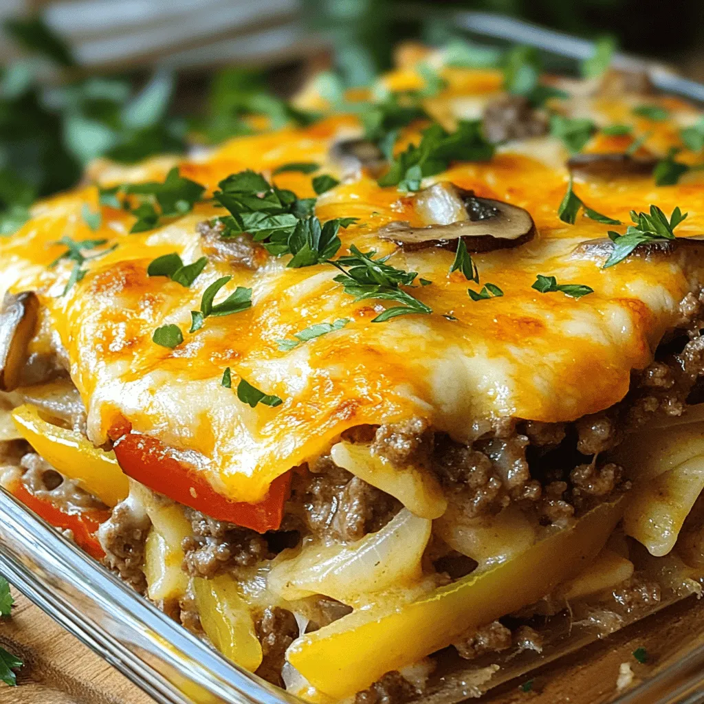 Für das leckere Philly Cheesesteak Casserole benötigst du: