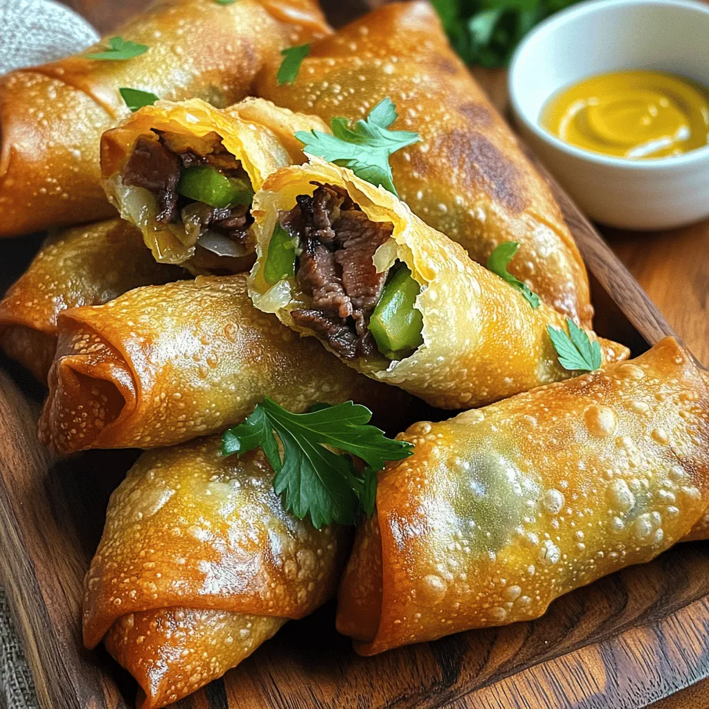 Für die Philly Cheesesteak Egg Rolls brauchst du: