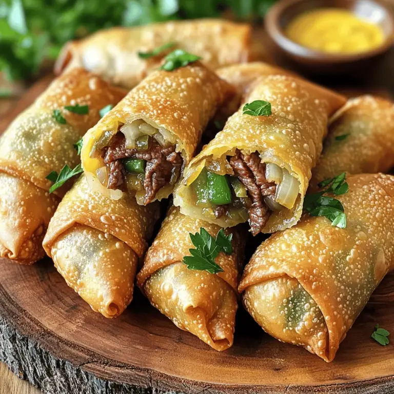 Für die Philly Cheesesteak Egg Rolls brauchst du: