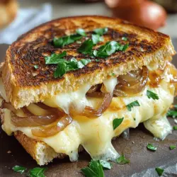 Für das perfekte Gooey French Onion Grilled Cheese brauchst du: